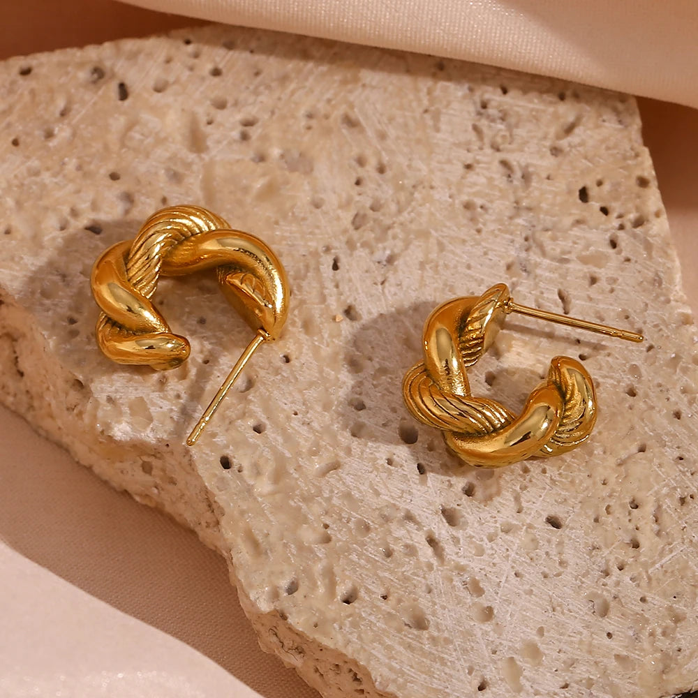 Julewry - twisted hoop earrings